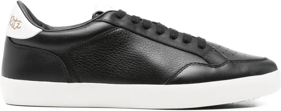 Manuel Ritz Geperforeerde leren sneakers Zwart