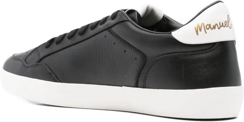 Manuel Ritz Geperforeerde leren sneakers Zwart - Foto 3