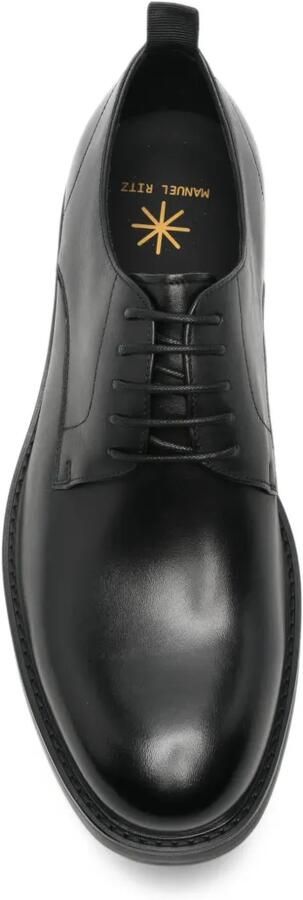 Manuel Ritz Leren Derby schoenen Zwart - Foto 4