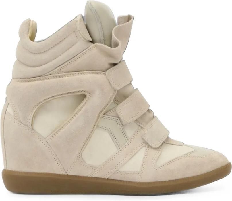 MARANT Bekett sneakers met sleehak Beige