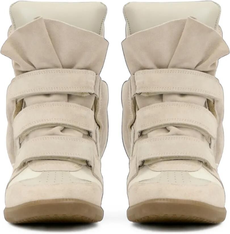 MARANT Bekett sneakers met sleehak Beige - Foto 2