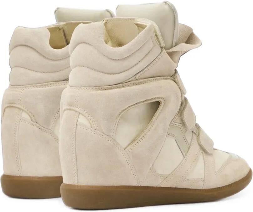 MARANT Bekett sneakers met sleehak Beige - Foto 3