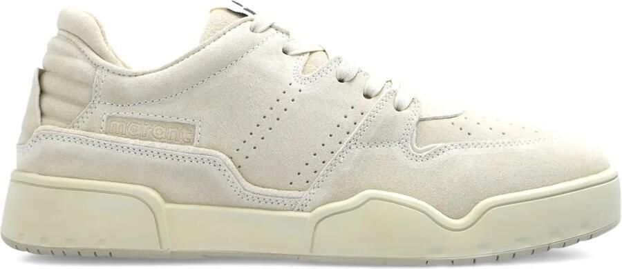 MARANT Suède sneakers met gewatteerde kraag Beige