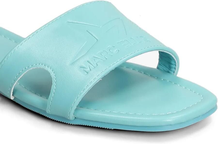 Marc Ellis Emi sandalen met logo-reliëf en uitgesneden details Blauw - Foto 2