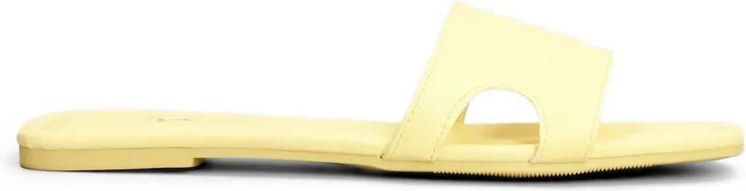 Marc Ellis Emi sandalen met logo-reliëf en uitgesneden details Geel