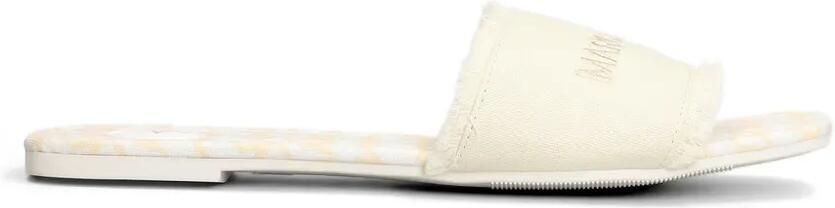 Marc Ellis Zela sandalen met geborduurd logo en franje Wit