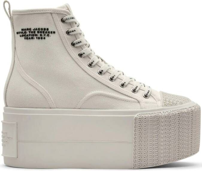 Marc Jacobs Katoenen sneakers met logo-reliëf Wit