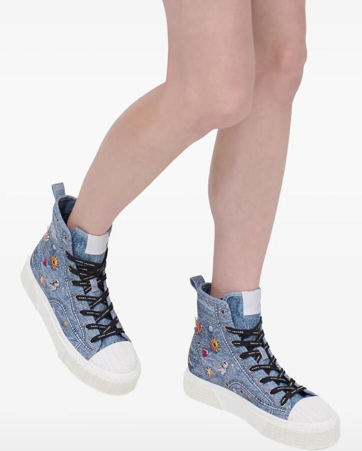 Marc Jacobs Charms denim high-top sneakers Blauw - Foto 2