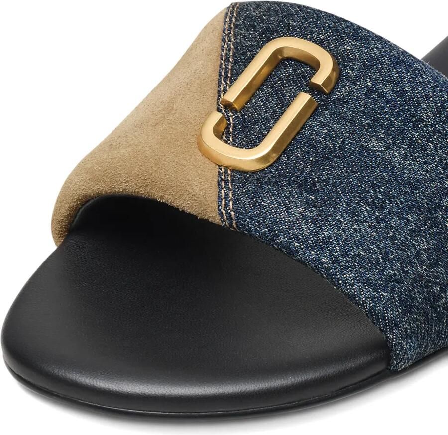 Marc Jacobs Denim slippers met logodetail Blauw - Foto 2