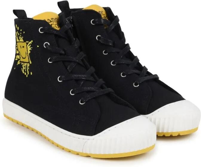 Marc Jacobs Kids High-top sneakers met print Zwart