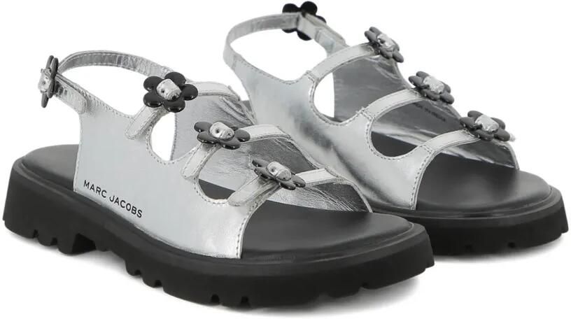 Marc Jacobs Kids Sandalen verfraaid met bloem Zilver