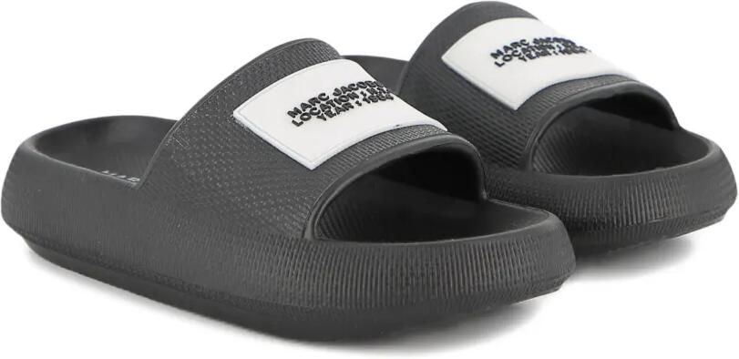 Marc Jacobs Kids Slippers met logopatch met reliëf Grijs