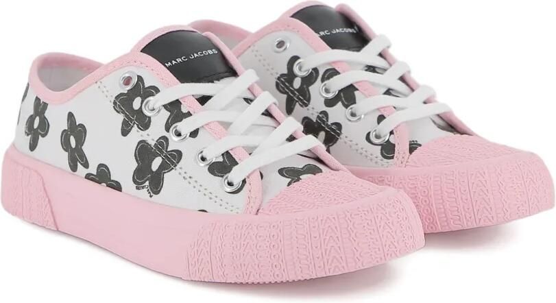 Marc Jacobs Kids Sneakers met bloe print Wit