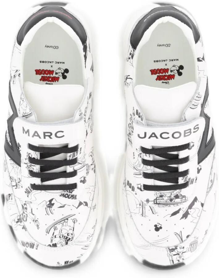 Marc Jacobs Kids Sneakers met klittenband en cartoonprint Wit - Foto 2