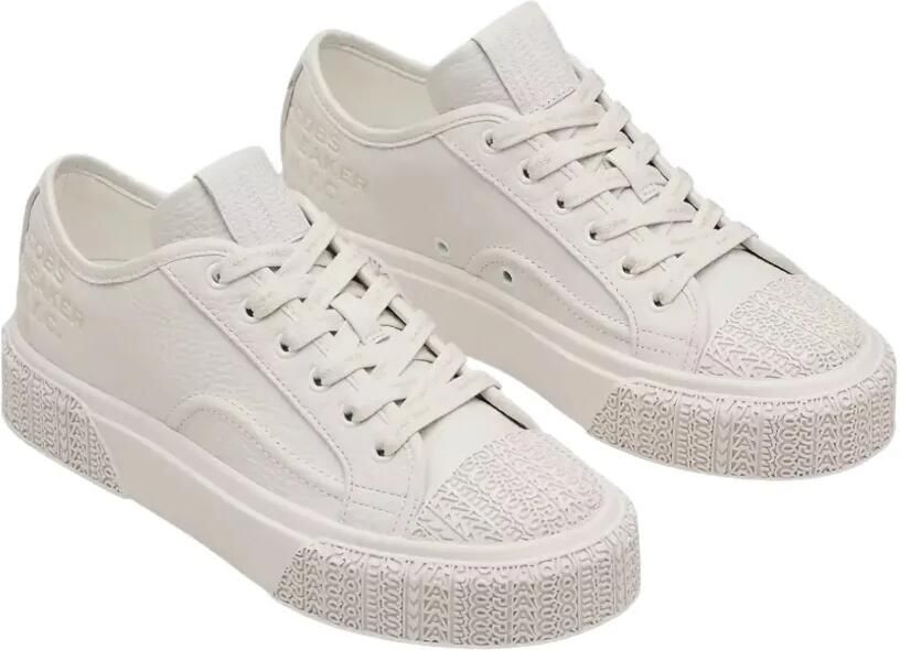 Marc Jacobs Sneakers van bewerkt leer met logo-reliëf Beige - Foto 2