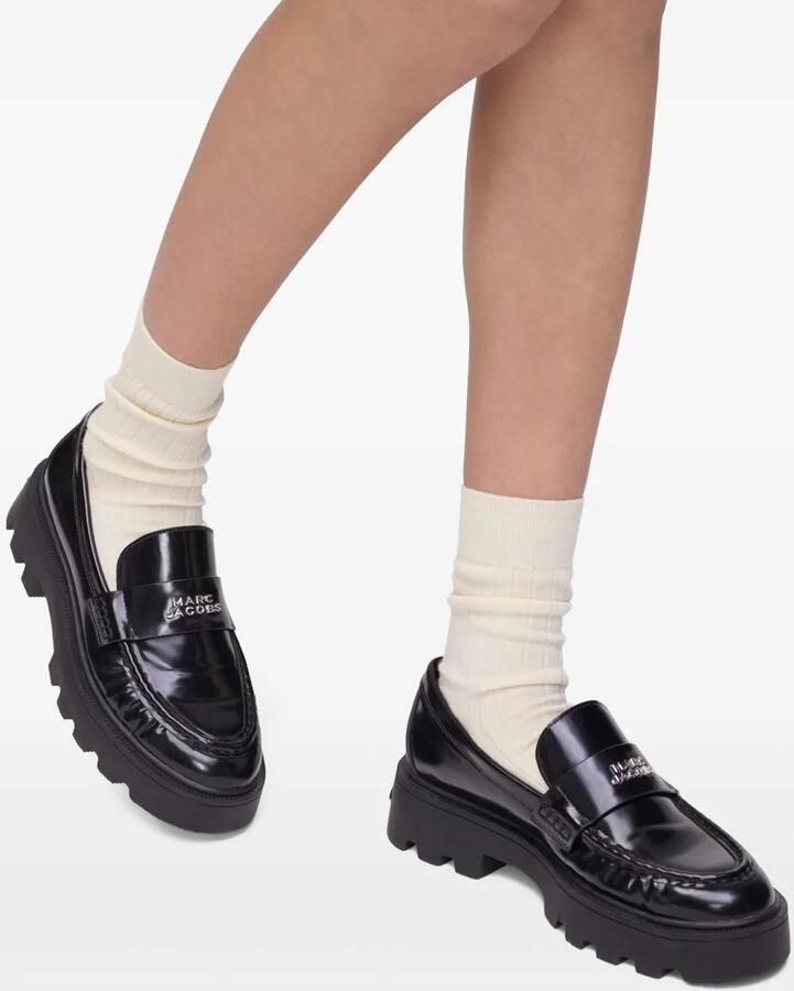 Marc Jacobs The Frankie loafers met plateauzool en logoplakkaat Zwart - Foto 3