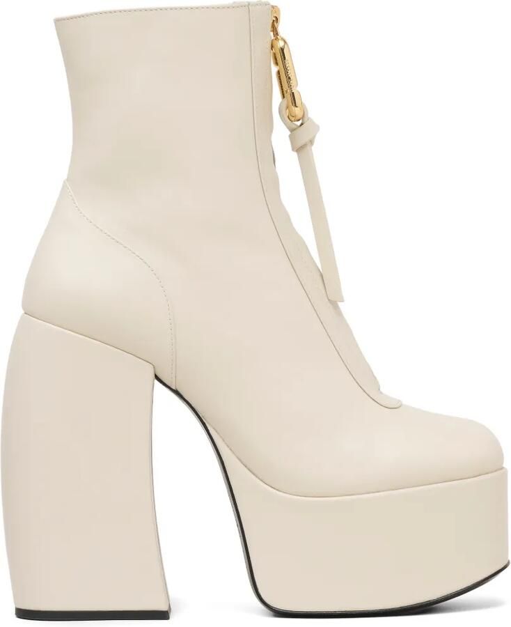 Marc Jacobs The Gigi enkellaarzen met rits Beige
