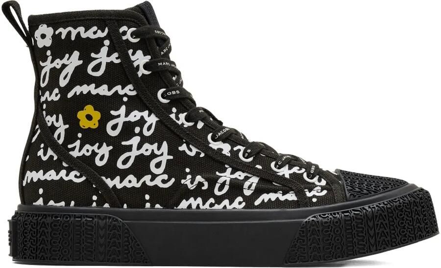 Marc Jacobs The Marc Is Joy high-top canvas sneakers Zwart