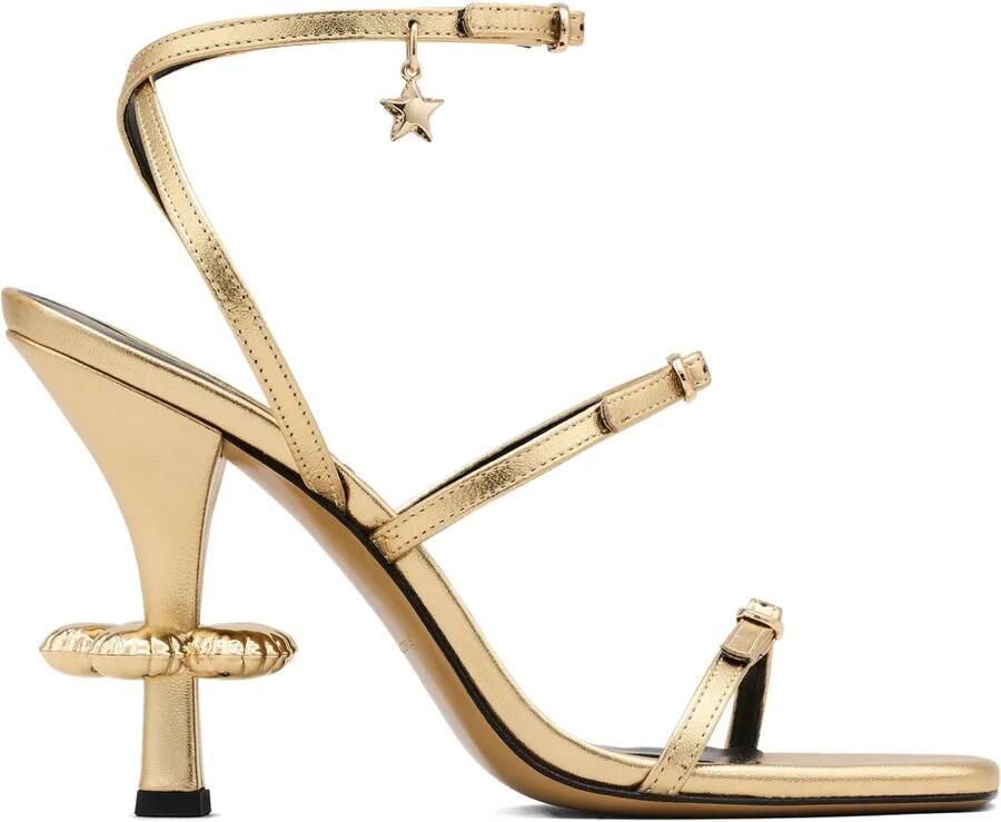 Marc Jacobs The Metallic Leather Daisy sandalen Goud