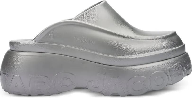 Marc Jacobs x Melissa muiltjes met logo-reliëf Zilver