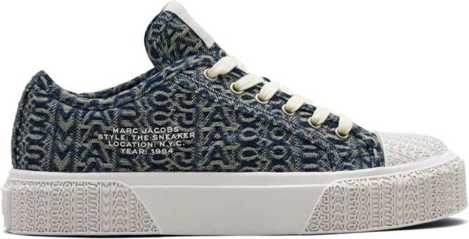 Marc Jacobs Monogram denim sneakers Blauw