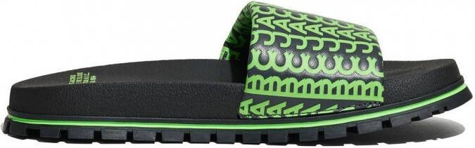 Marc Jacobs The Slide slippers met logo-reliëf Groen