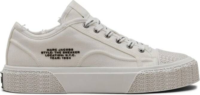 Marc Jacobs Gerafelde canvas sneakers Wit