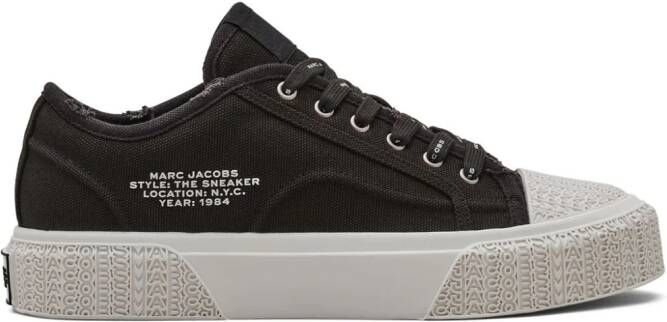 Marc Jacobs Gerafelde canvas sneakers Zwart