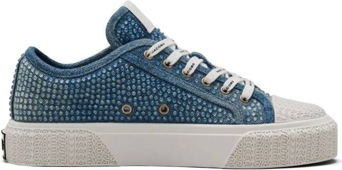 Marc Jacobs Sneakers van spijkerstof verfraaid met kristal Blauw