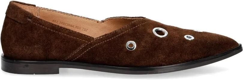 Marc O'Polo Ballerina's met puntige neus en ringlets Bruin