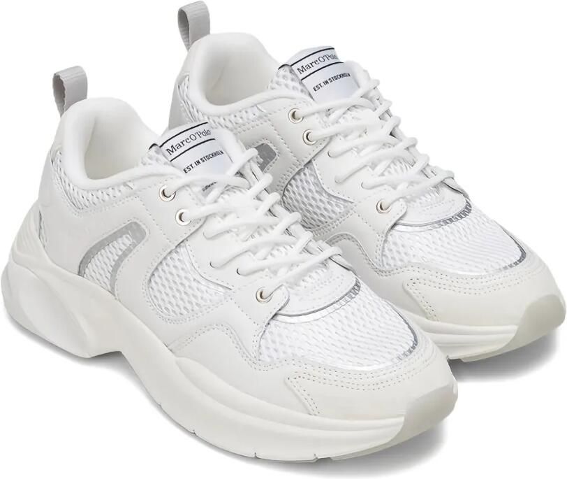 Marc O'Polo Chunky sneakers met mesh vlakken Wit - Foto 3