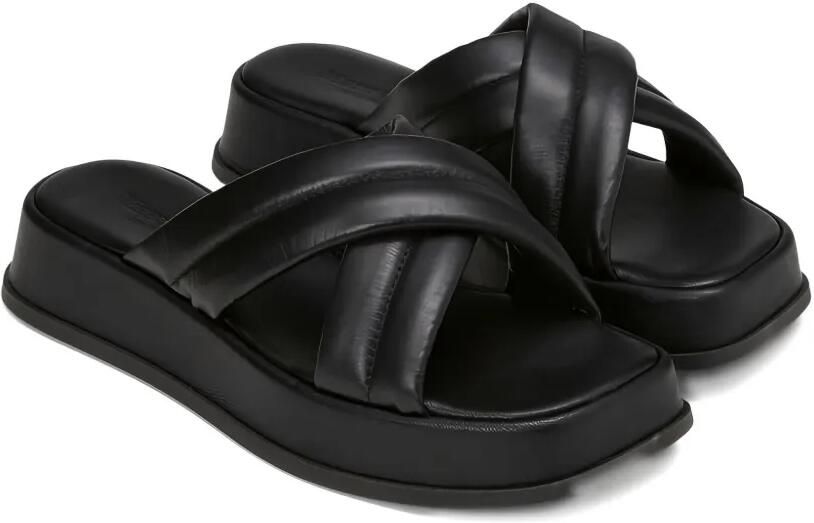Marc O'Polo Clara sandalen met gekruiste bandjes en plateauzool Zwart - Foto 3