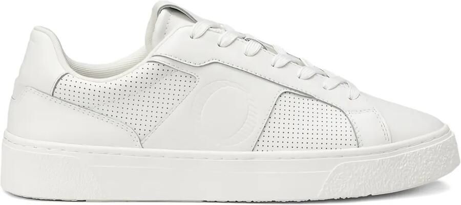 Marc O'Polo Geperforeerde leren sneakers Wit