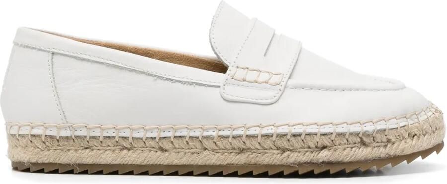 Marc O'Polo Leren espadrilles Wit
