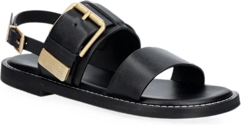Marc O'Polo Leren sandalen met gesp Zwart - Foto 2