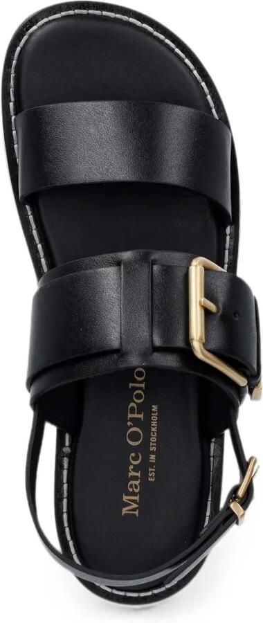 Marc O'Polo Leren sandalen met gesp Zwart - Foto 4