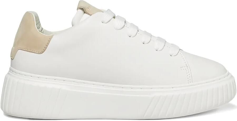Marc O'Polo Leren sneakers met plateauzool Wit