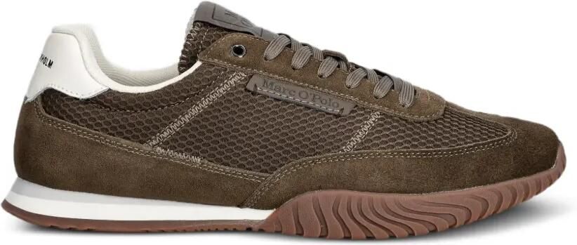 Marc O'Polo Sneakers met mesh vlakken Bruin