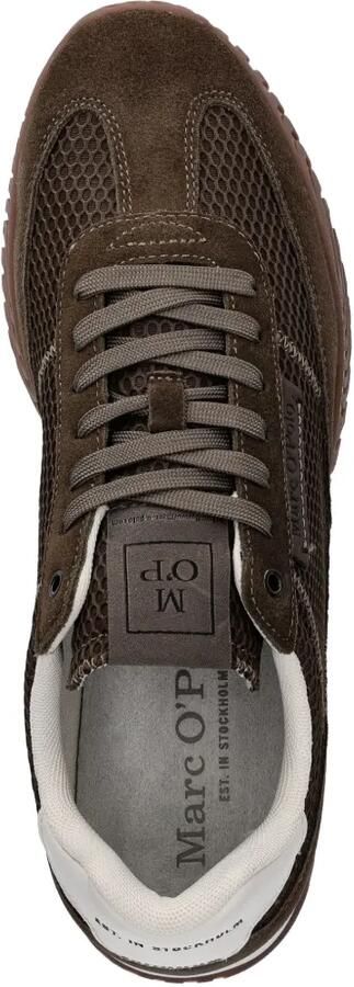 Marc O'Polo Sneakers met mesh vlakken Bruin - Foto 4