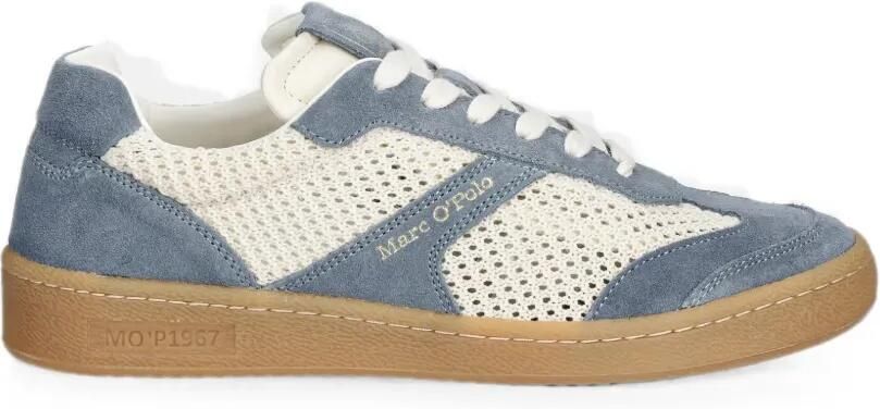 Marc O'Polo Mesh sneakers met suède vlakken Blauw