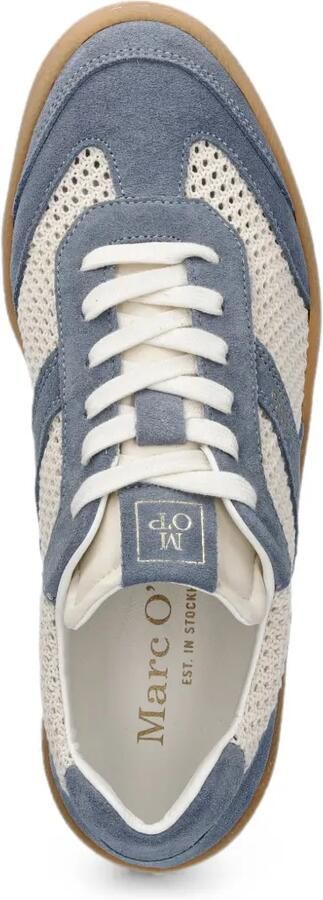 Marc O'Polo Mesh sneakers met suède vlakken Blauw - Foto 4