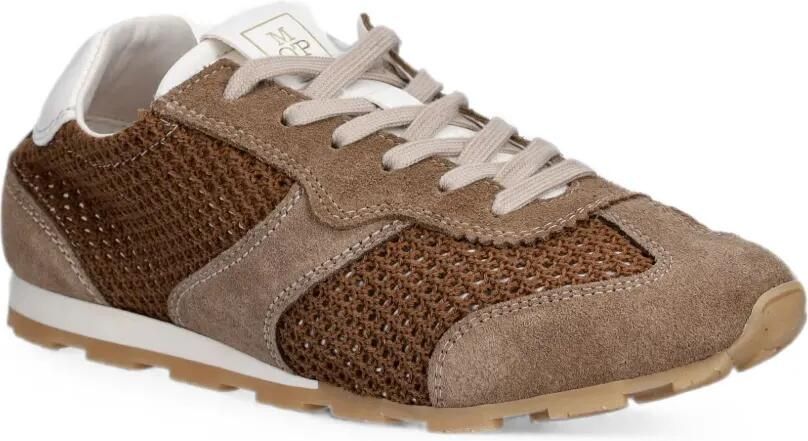 Marc O'Polo Mesh sneakers met suède vlakken Bruin - Foto 3