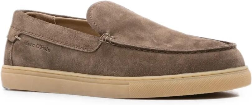 Marc O'Polo Model Check suède loafers Bruin - Foto 4