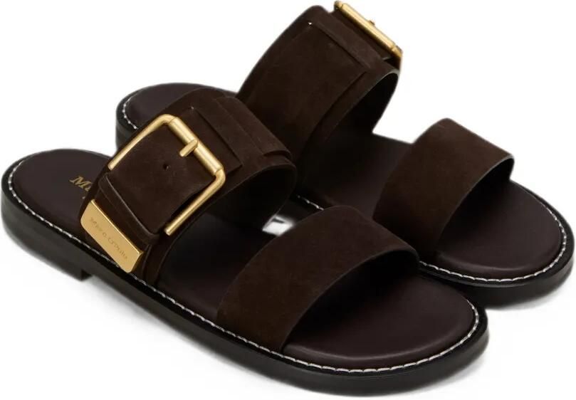 Marc O'Polo Sandalen met dubbele bandjes en gespsluiting Bruin - Foto 3