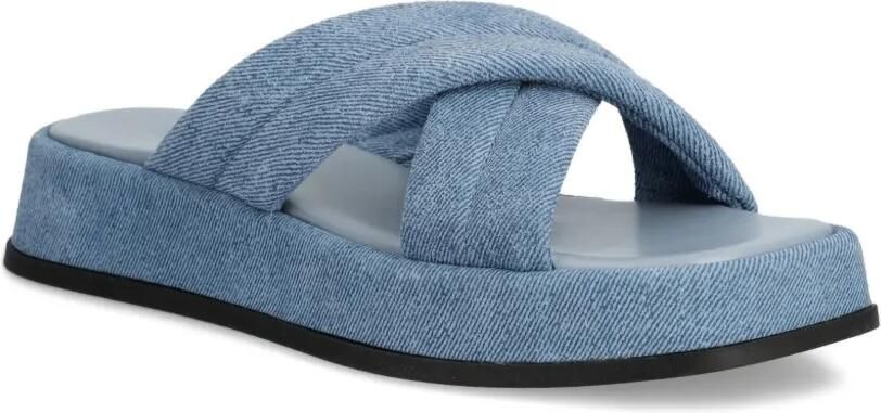 Marc O'Polo Sandalen met gekruiste bandjes en denim effect 873