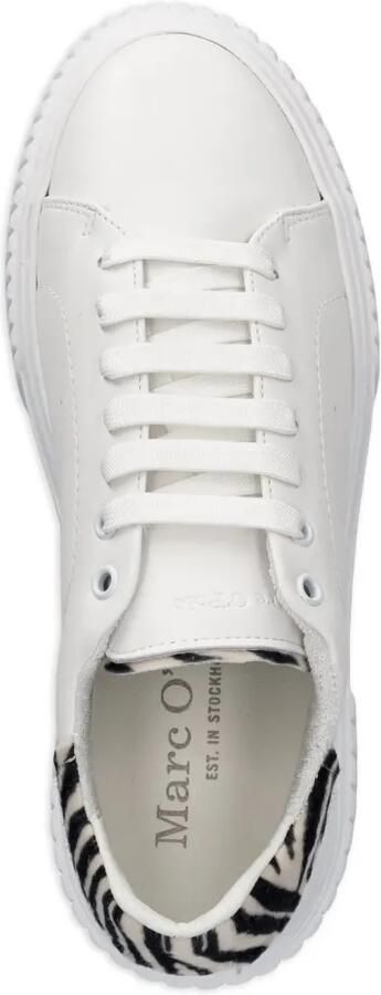 Marc O'Polo Sneakers met zebraprint en vlakken Wit - Foto 4