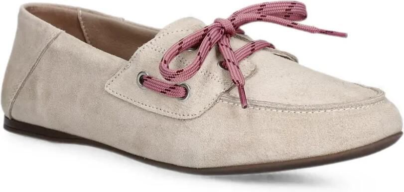 Marc O'Polo Suède loafers met veters Beige - Foto 3