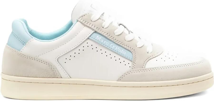 Marc O'Polo Violeta leren low-top sneakers met geperforeerde details Wit