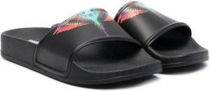 Marcelo Burlon County Of Milan Kids Slippers met print Zwart