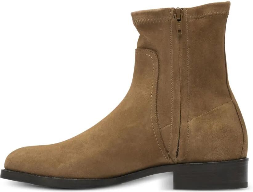 Maretto Suède enkellaarzen met ritsdetail Bruin - Foto 5